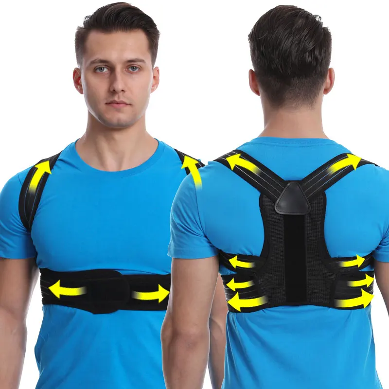 Amazon orthopedic adjustable belt humpback shoulder spine back brace support posture correctors belt for men and women