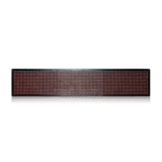 semi outdoor P10 red color scrolling text board moving advertising led display indoor electronic message sign