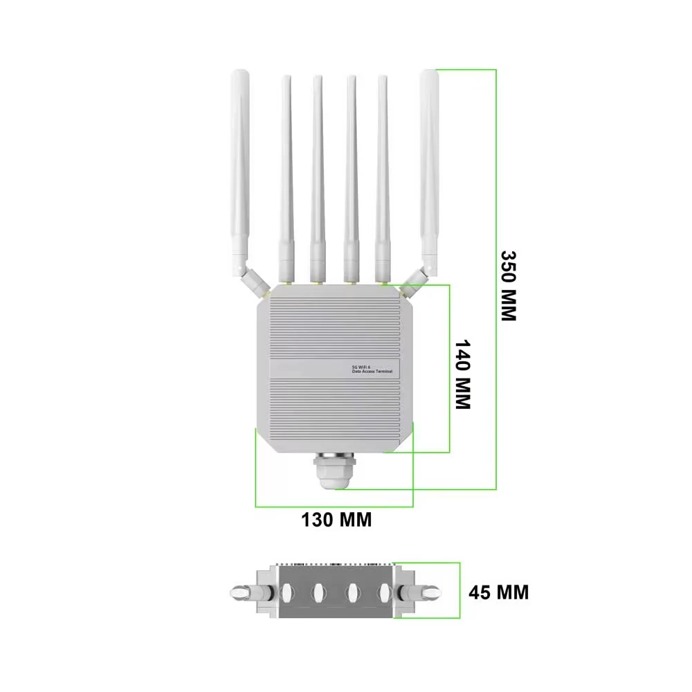 M16M43 IPQ5018 CP520 5g nr outdoor ax3000 wifi 6 SDX75 modem 4g 5g wifi router with sim with outdoor antenna