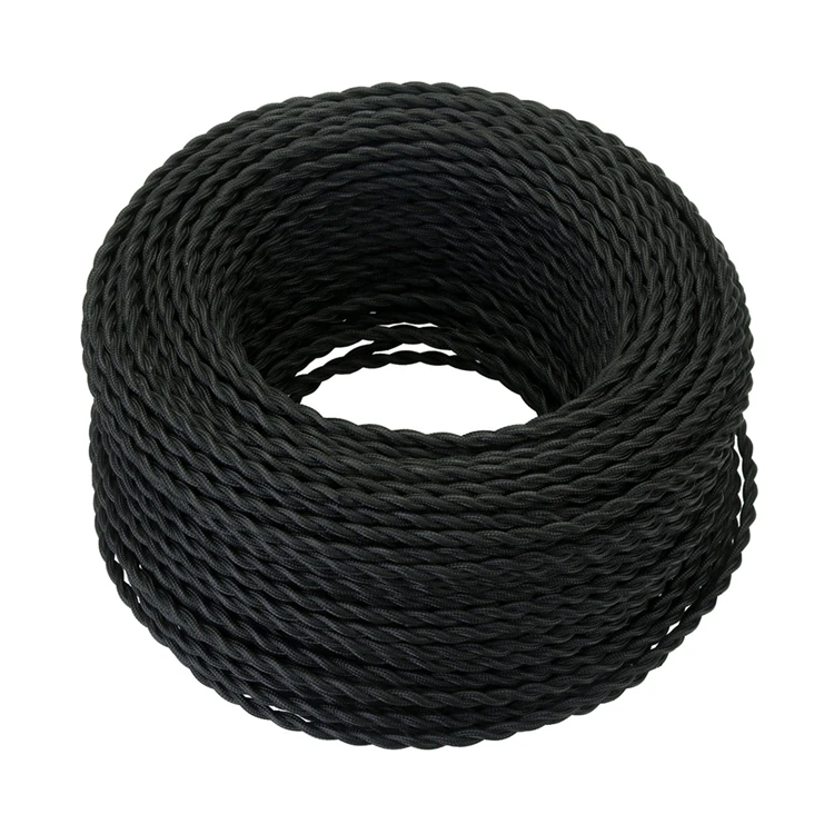 Antique Cloth Covered Electrical Cord Vintage Fabric Braid Lamp cable Retro textile Pendant lamp Wire 2*0.75MM