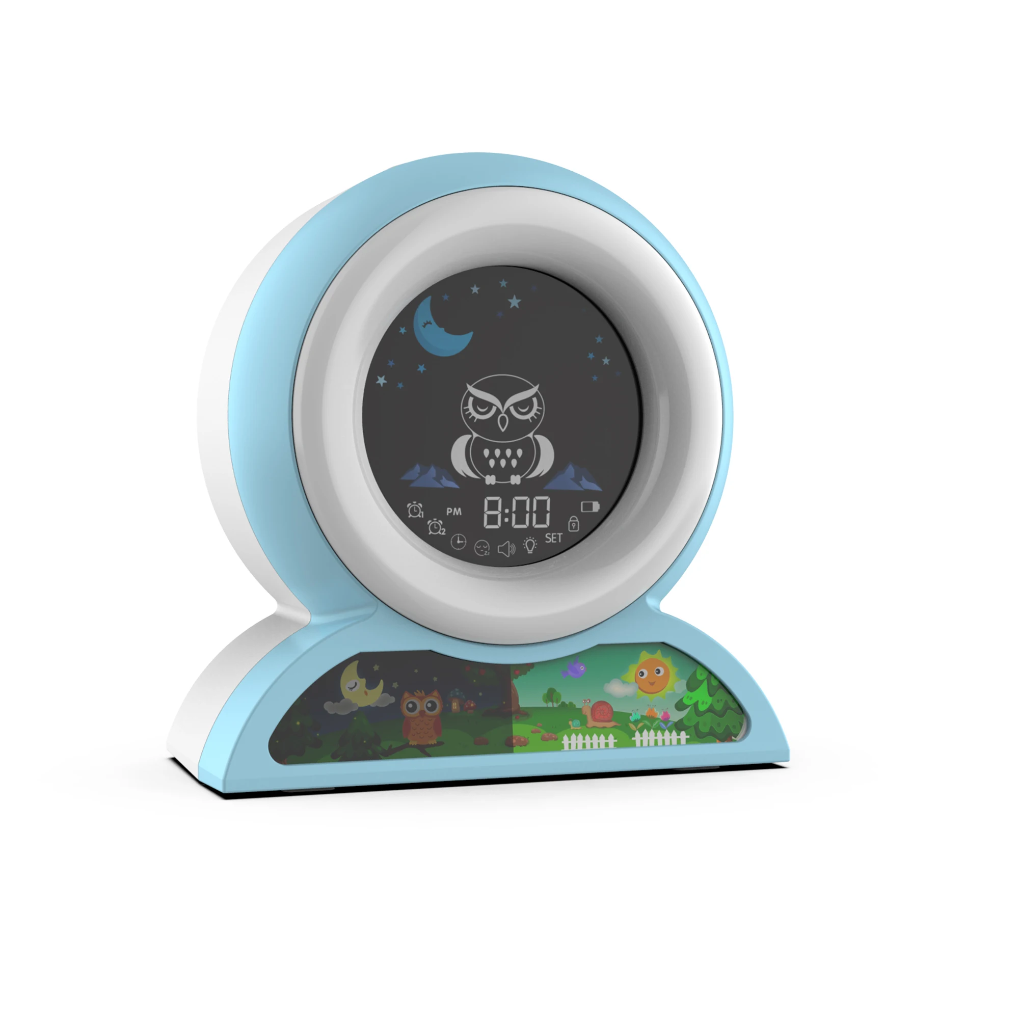 Led Night Light Musical Sleep trainer Sound Machine Digital Alarm Clock  Kids Toddlers Nap Timer Snooze desk&table clocks beside