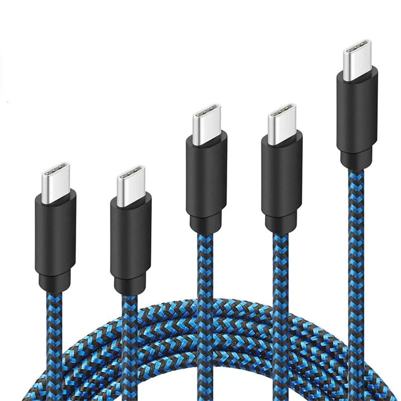  Горячая продажа нейлоновый Плетеный usb-кабель Type-c для передачи данных типа C Быстрый зарядный