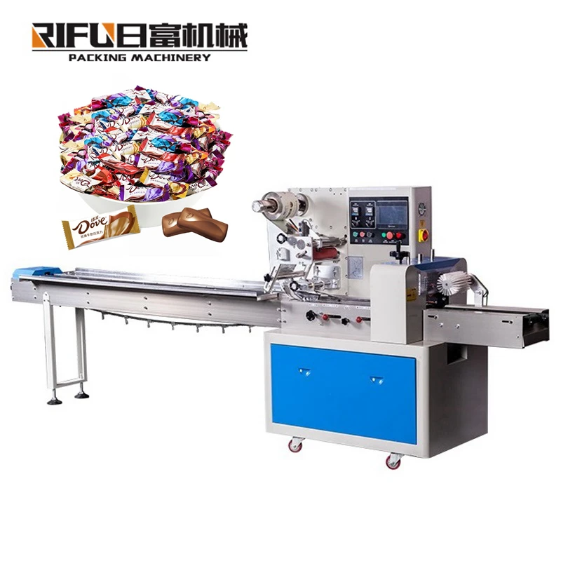 Customized auto-feeding Chocolate bar packaging machine/flows wraps machine