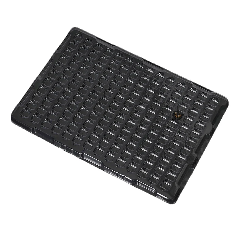 Customized electronic components recyclable plastic tray packaging segmented tray box