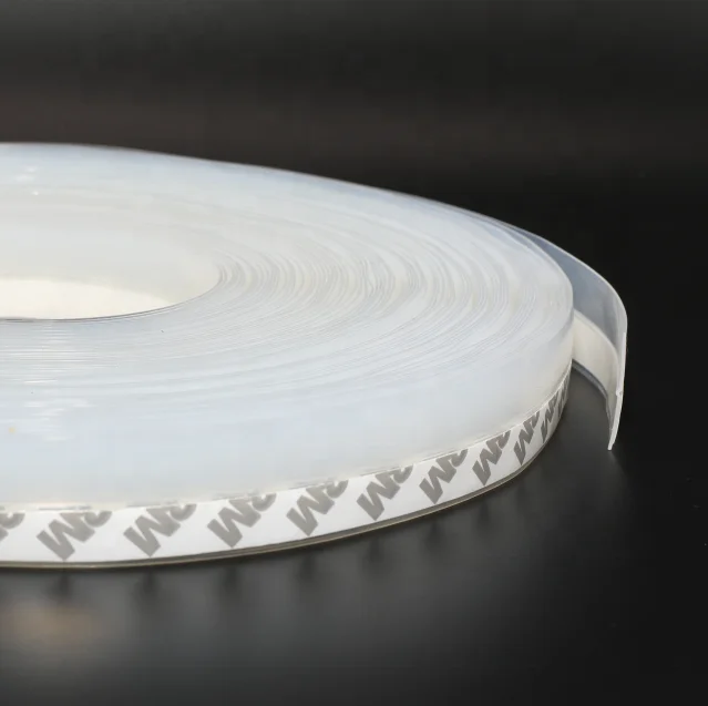 Transparent silicone rubber door seal 3m tape