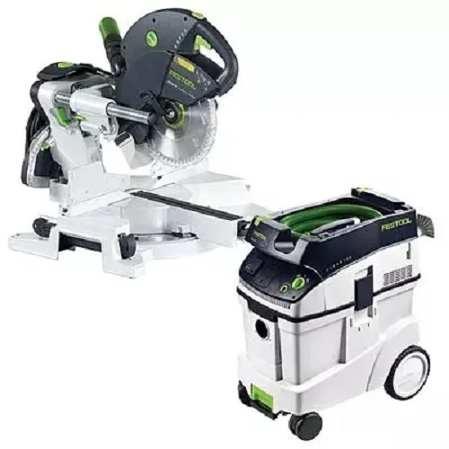 All Sales for  Festools KS 120 Dual Compound Sliding Miter Saw w out T-LOC + CT 48 Dust Extractor