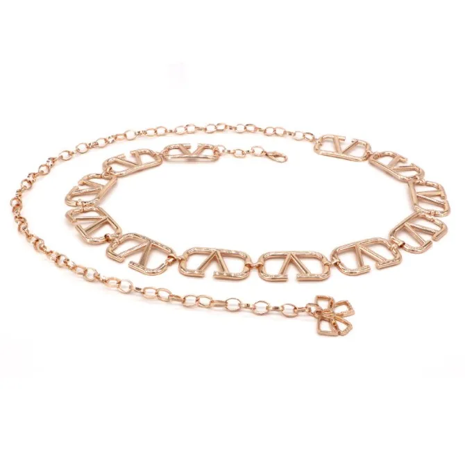 New Fashion Trend Lucky Ladies Premium Sense Metal Waist Chain Belt for Women