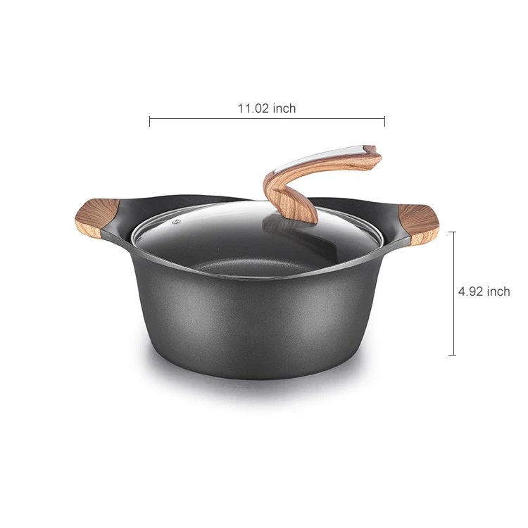 New Design Korean Style Kitchen Utensils Cooking Pot And Pan Die Casting Aluminum Cookware Set
