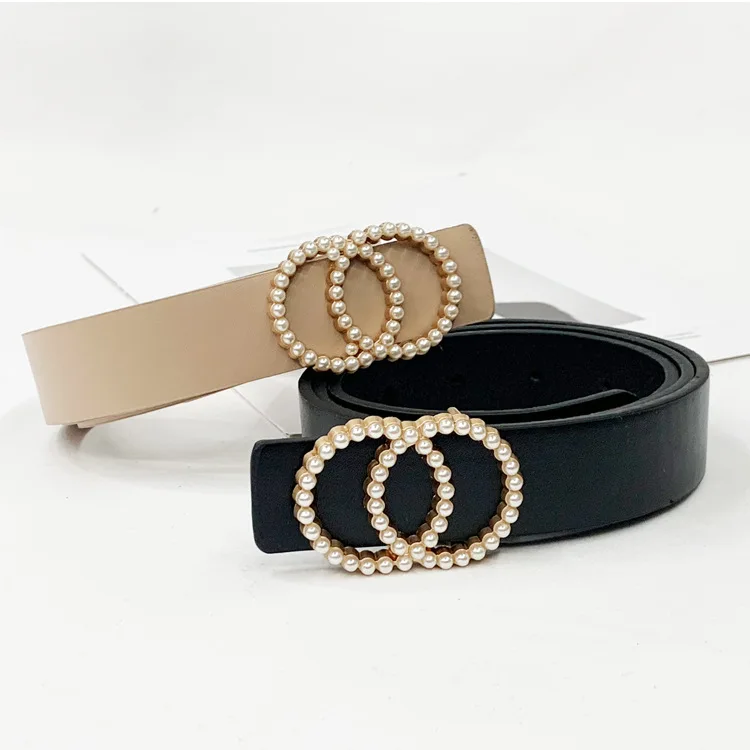 Fashion Belts Women Waist Pearl Belt Luxury Brand Ceinture Femme Dresses Ladies Belts