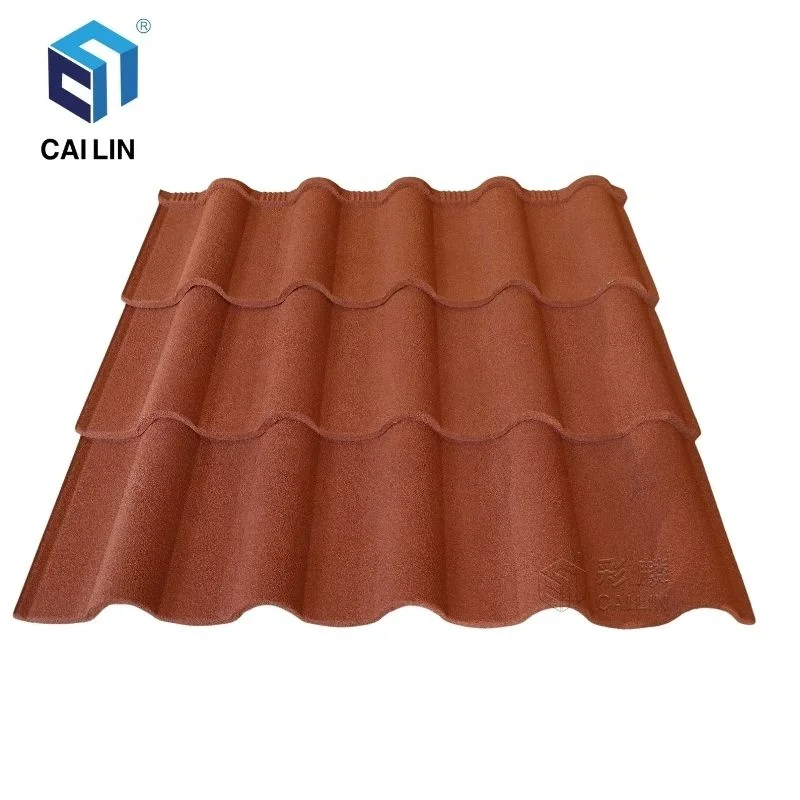 50 Years Warranty Construction Materials Golan Type Color Coating Aluminum Roof Tile Stone Coated Shingle