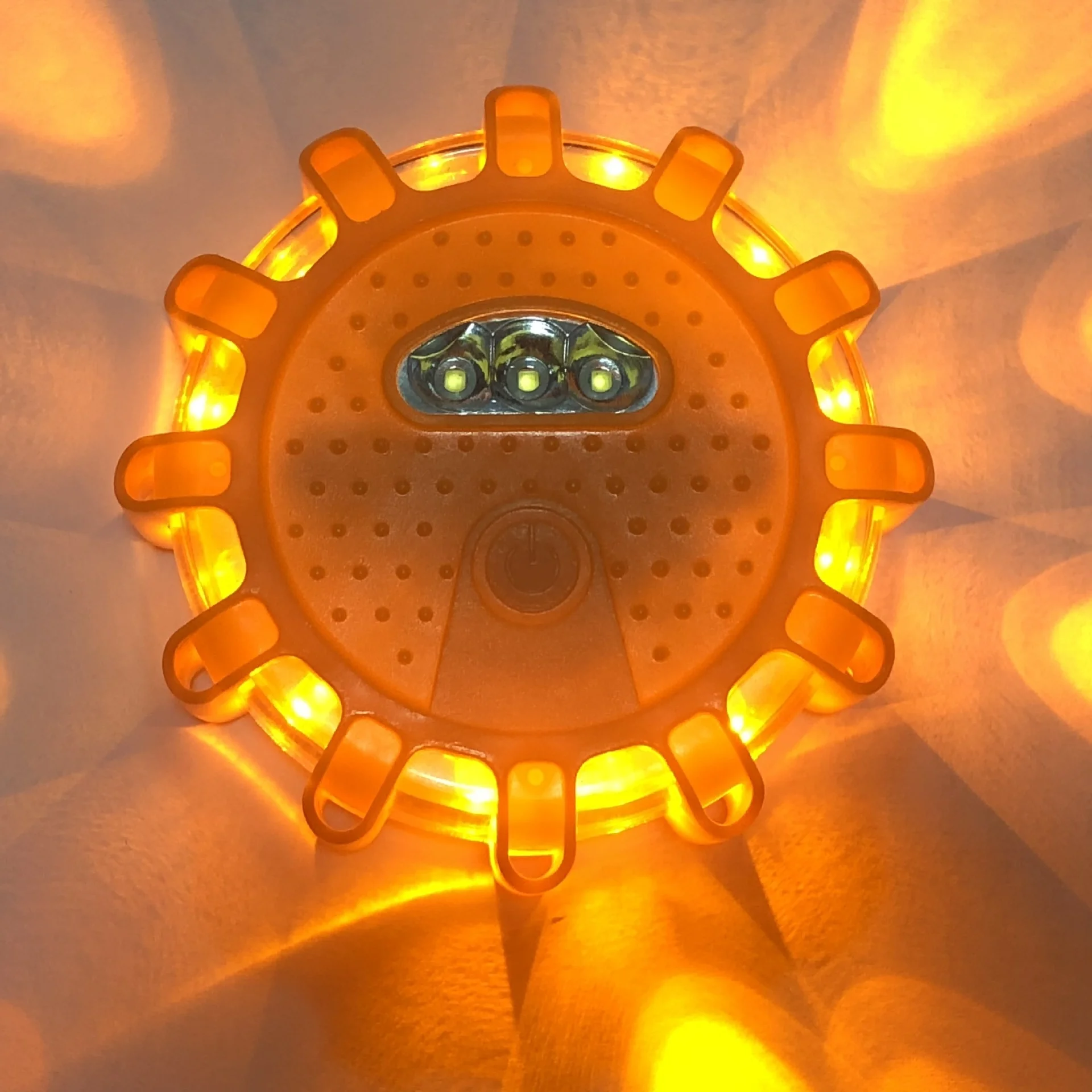 Road Safety Strobe LED Warning Light Car Obstacle Rotating Emergency Orange Traffic Warning Light