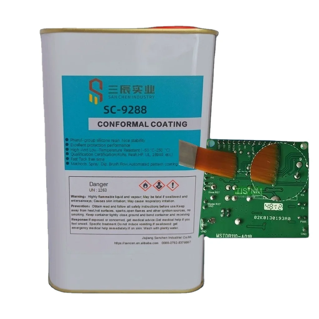 Three-proof paint UV glue fluorescent industrial grade moisture dual-curing quick-drying insulation adhesives & sealants