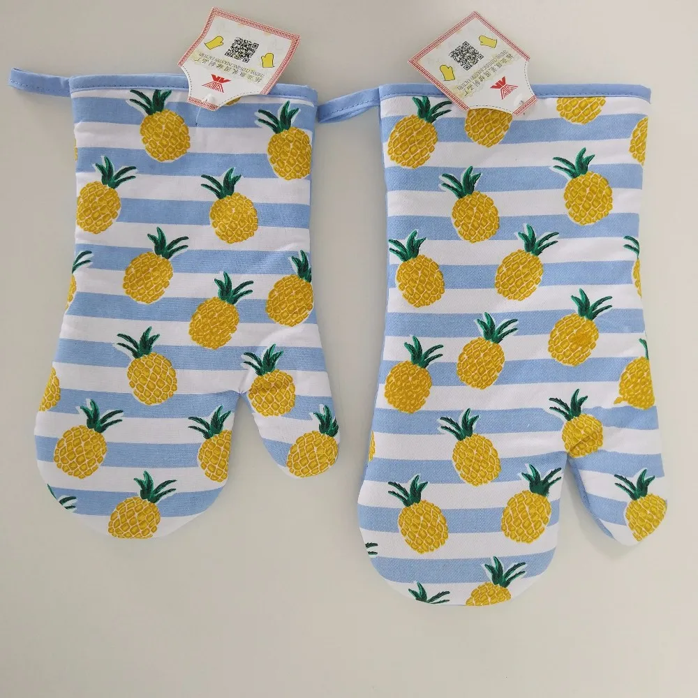 Promotional Durable Custom oven glove Printing indoor outdoor kitchen baking restaurant Bbq custom Cotton Oven Mitt