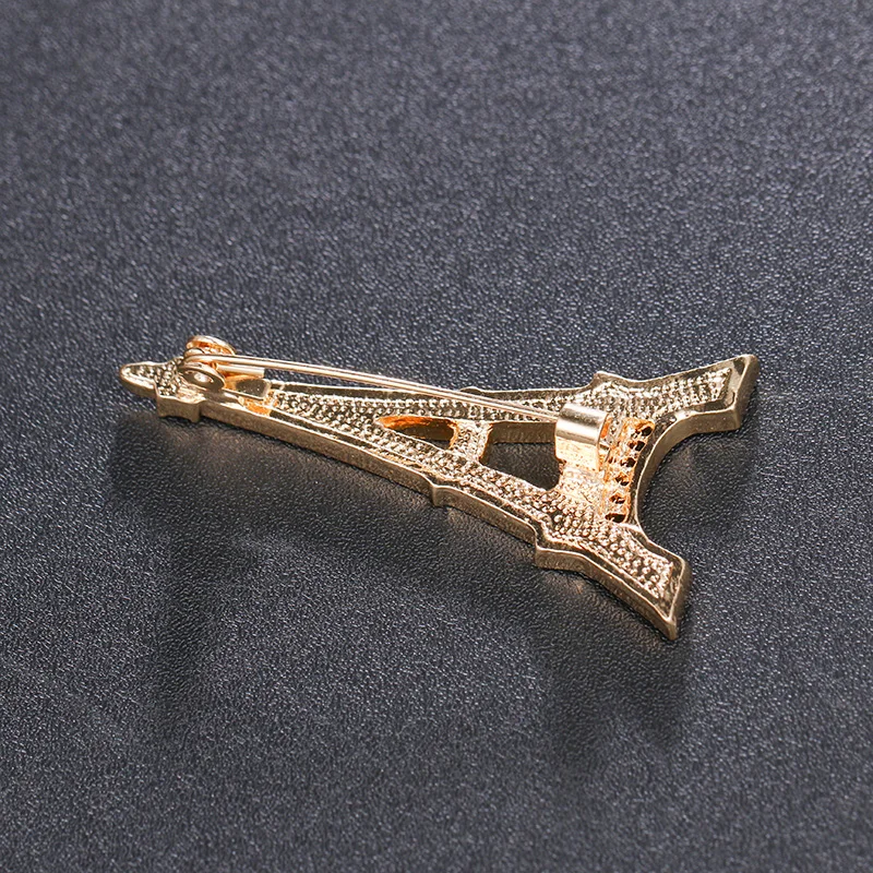 
Weiman Gold And Silver Plated Alloy Zinc Crystal Eiffel Tower Brooch for Costume Jewelry 