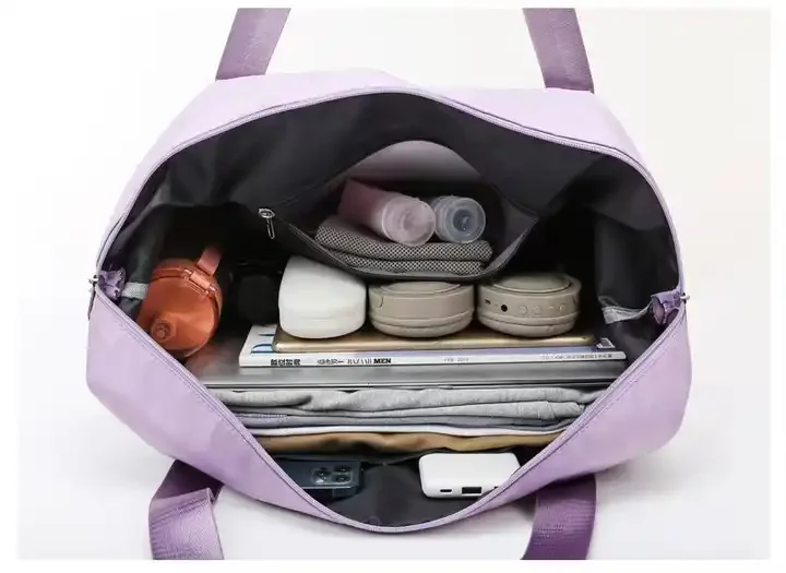 Outdoor new arrivals Foldable Expandable Lightweight sports Gym Duffel tote Bag Yoga Weekend Shoulder customized travel bags