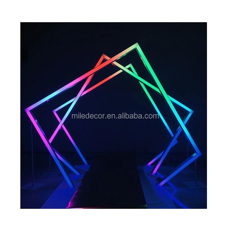 Популярные светильники для украшения событий RGB светодиодные геометрические Свадебные туннельные огни арки