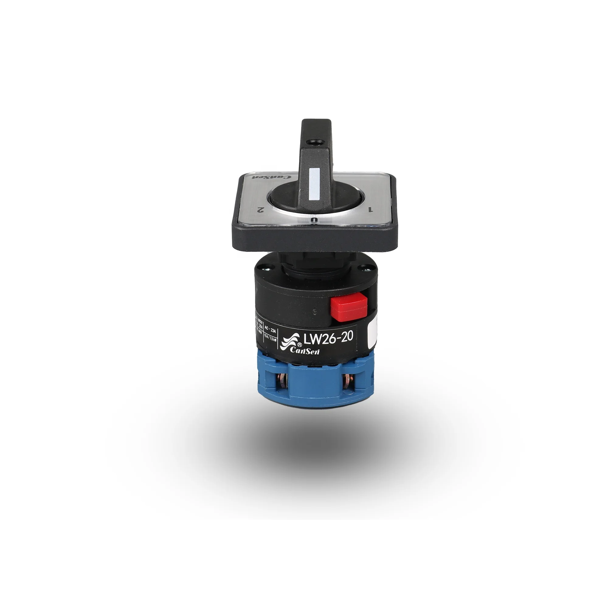 Cansen LW26-20 переключатель переключения 1-0-2 однофазный переключатель управления мотором, испытательный автоматический защелкивающийся монтажный приборный переключатель