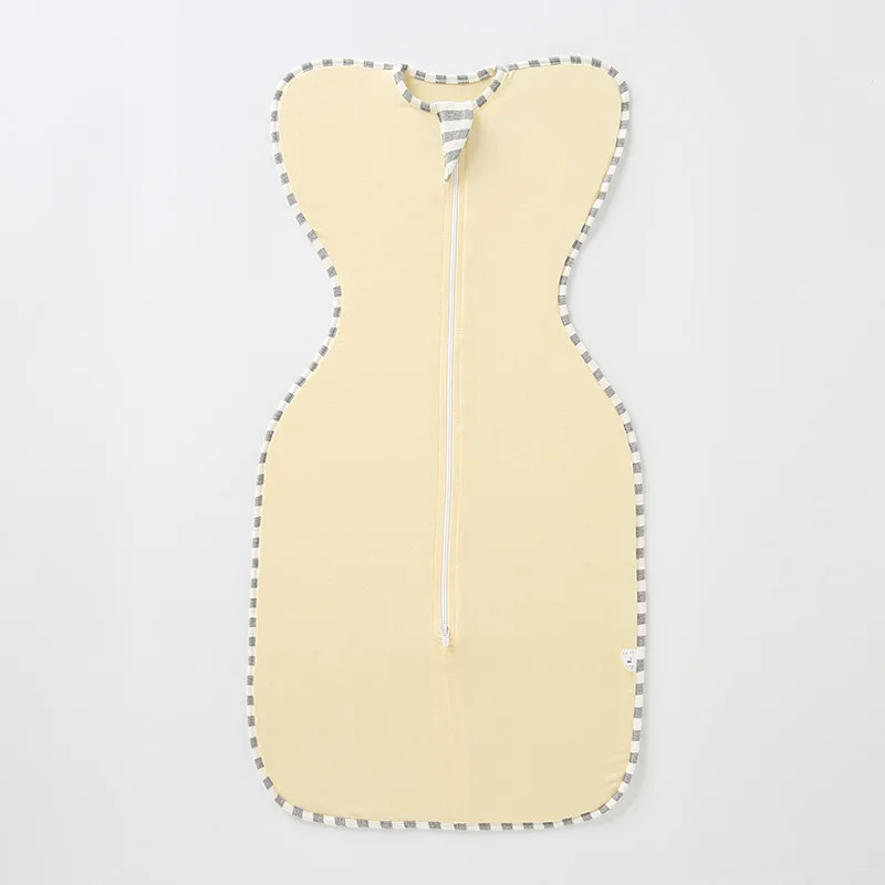 BEIBEIHAPPY Factory Supply Safe Self-Soothing 2.5 Tog Swaddle Blanket Bamboo Sleeping Bag Sleep Sack for 0-9 Months Newborn Baby