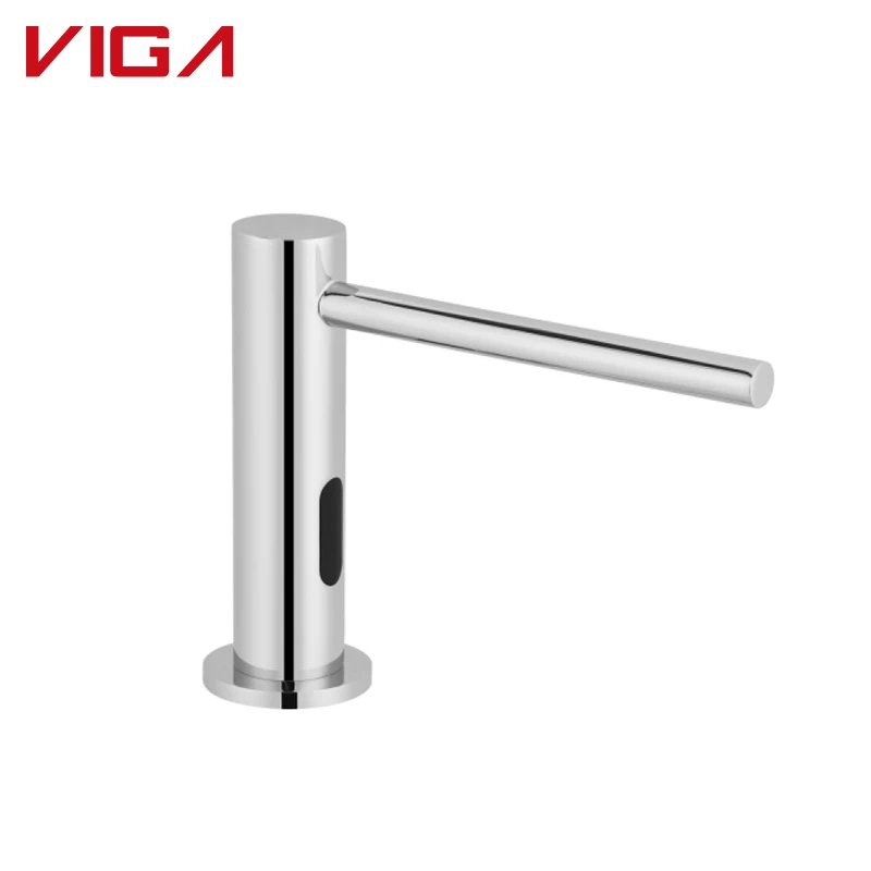 Best Selling Deck Mounted Automatic Bathroom Brass Touch Laundry Soap Dispenser Liquid Shampoo Soap Dispenser