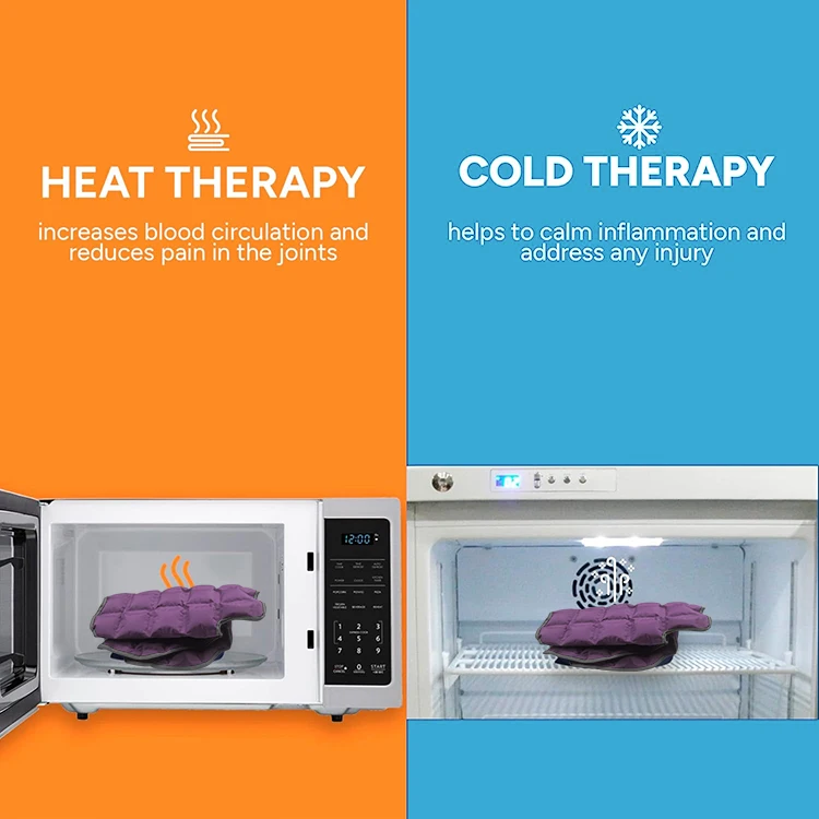 World-Bio Purple Compression Wrap Hot & Cold Cyrotherapy Heating Pad Moist Heat Pack for Effective Neck & Shoulder Pain Relief
