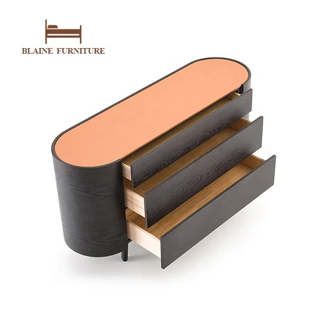 Modern Style Handmade Three Drawer Buffet Side Cabinet Small Furniture Mdf Tool Storage Buffet Wedding Side Cabinet