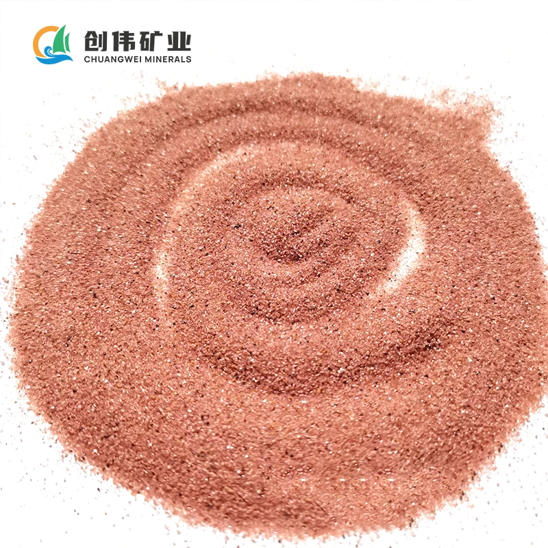 Natural Red Garnet Grit 30/60/80/120 Mesh Sandblasting Grade for Stone/Shot Blasting Steel Cutting Abrasives Use