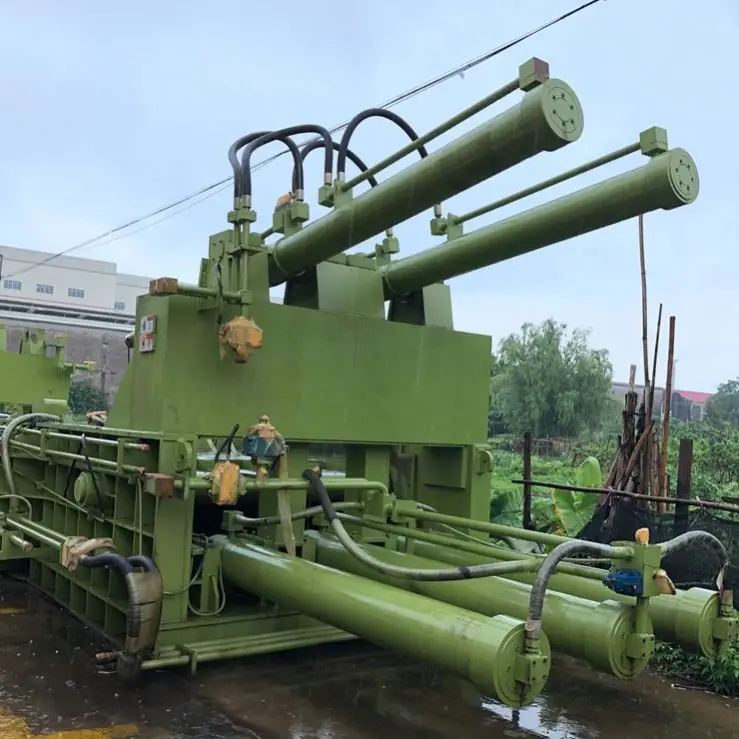 Automat Scrap Metal Compactor Plastic Recycle Fabric Square Baler Hay Baling Press Machine