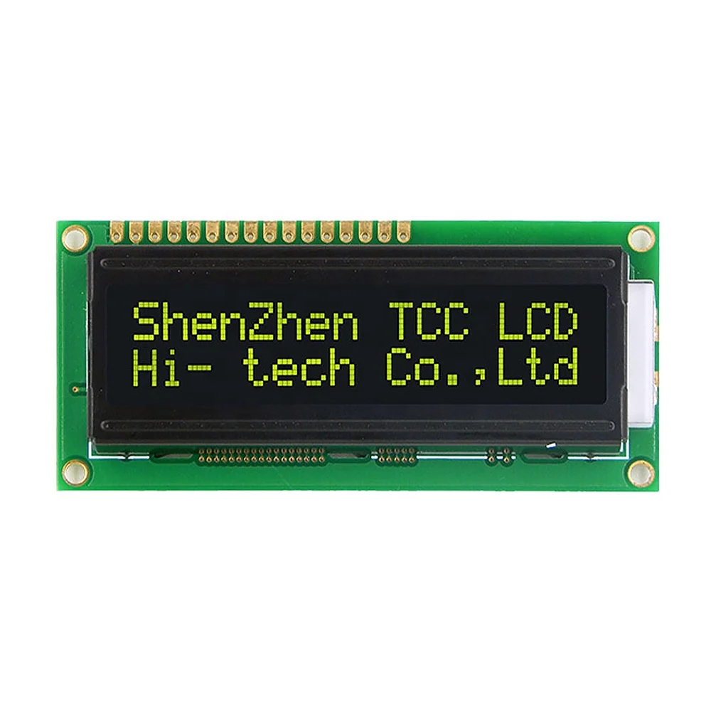 16 pin 16x2 monochrome lcd screen 1602 Character dot matrix oled display effect module
