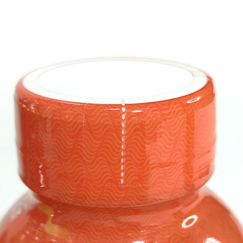 printed logo pvc heat seal bottle shrink sleeve label roll accpect custom order