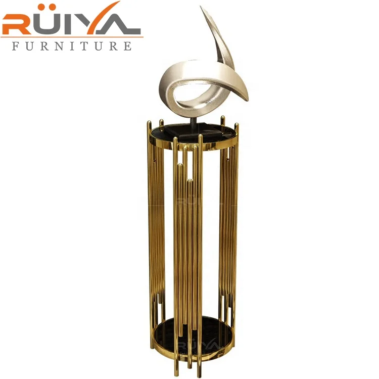 Factory direct sale metal side tables for living room modern furniture glass top flower rack