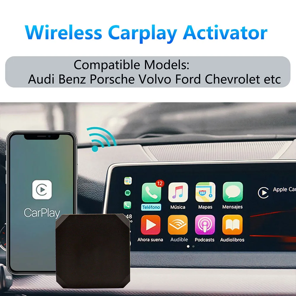 Беспроводной адаптер CarPlay для заводских проводных автомобилей совместимых с Audi Porsche Volvo Mercedes-Benz Volkswagen