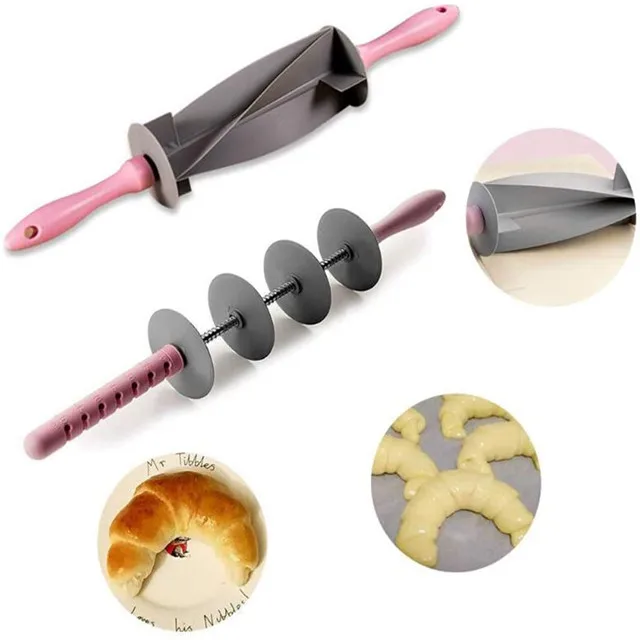 Blade Roller Pin DIY Croissant Cutter Multifunction Adjustable Bread Slicer Home Set for Baking,Kitchen