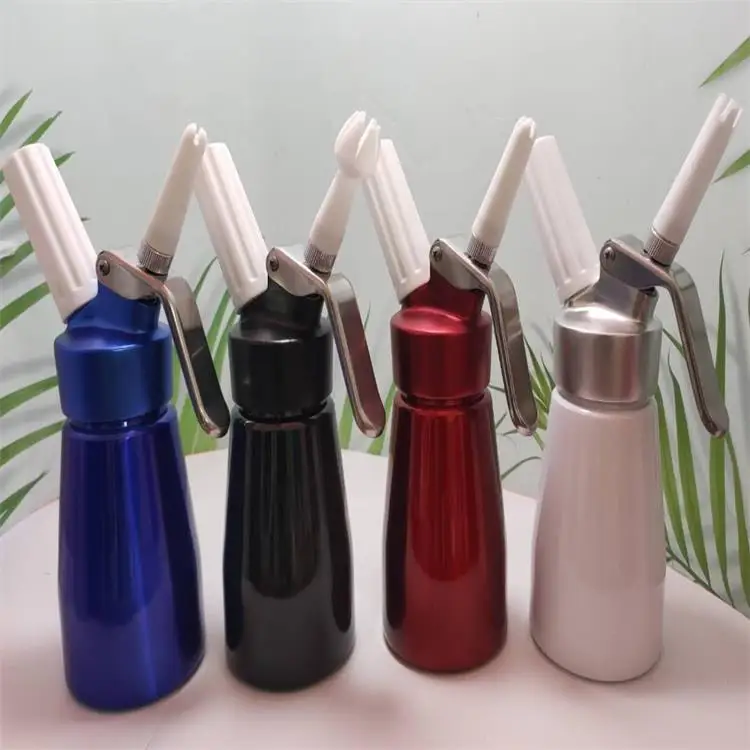 6 Colors 500ml Professional Aluminum Cream Foamer Gun Cream Whipper Butter Dispenser Coffee Dessert Cake DIY Essential Bake Tool