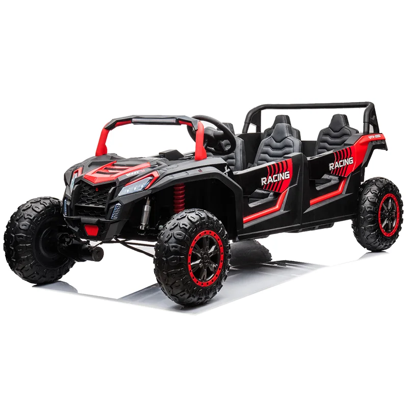 Unisex 2-Seat Kids Electric Car Cool Design Drive Battery Operated Ride-on Toy with MP3 Function Plastic Material for Boys Girls