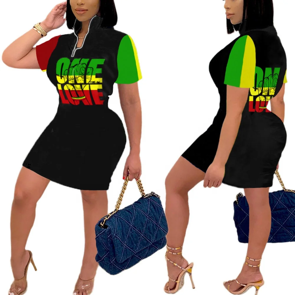 Повседневные летние платья с Африканским принтом, сексуальное облегающее платье и с коротким рукавом, женское платье в цветную полоску, модель 2021 года