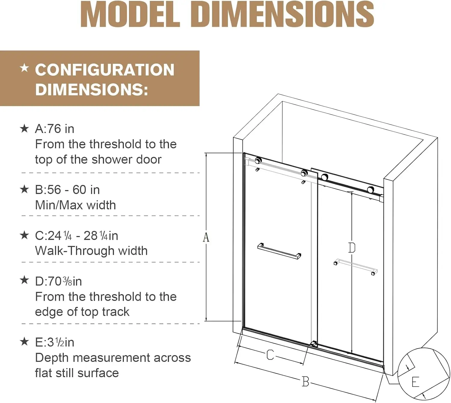 Bypass Top Roller Shower Enclosure System Single Slide Roller Door Hardware Two Hung Rollers Quiet Slider Shower Door System