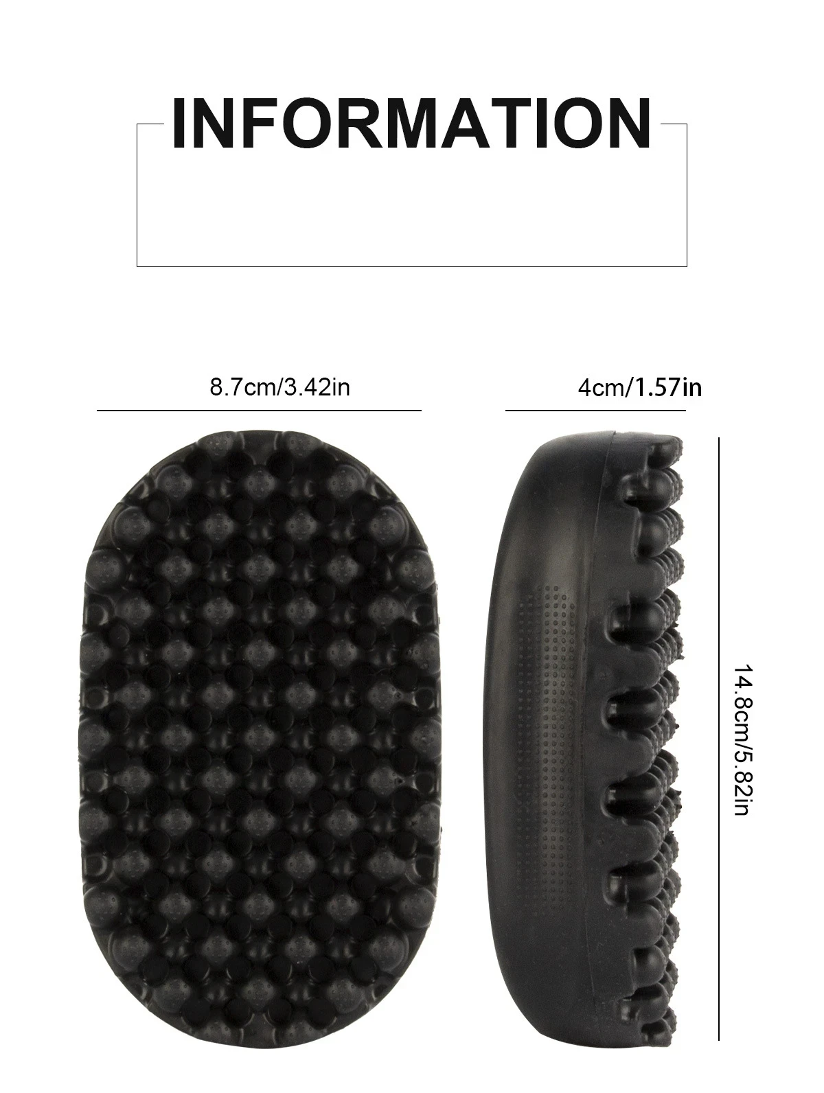 Hair Sponge Rubber Natural Afro Wave Barber Hair Brush Sponge for Dreads Afro Washable Oval Magic Hair Twist Sponge Rubber