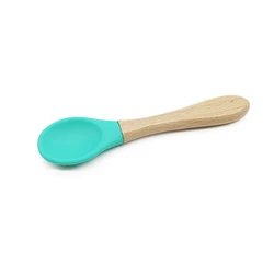 Non-toxic Amazom Hot Selling Food Grade Feeding Baby Spoon Silicone