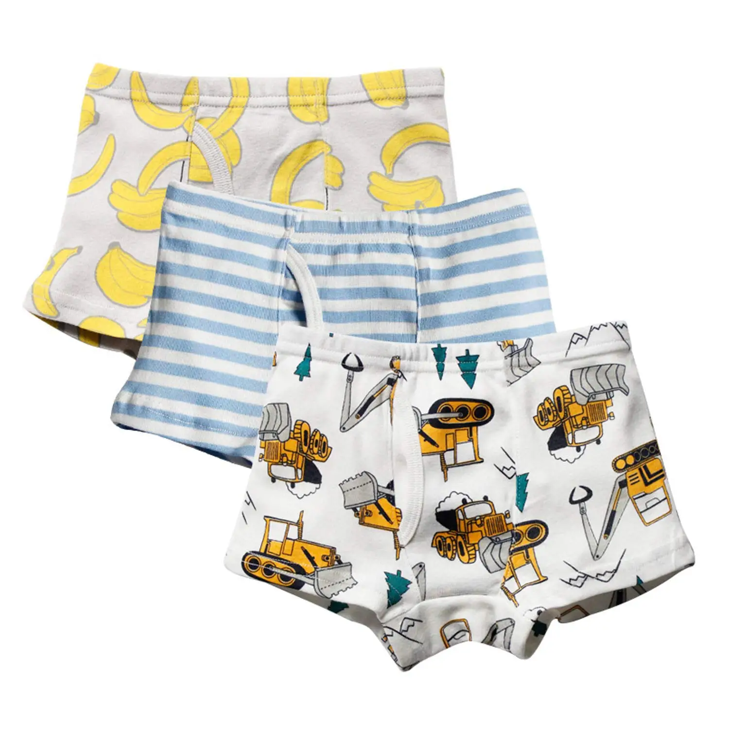 6-Pack Baby Boys Underwear Cotton Boyshort Panties Cartoon Soft Boxer Briefs