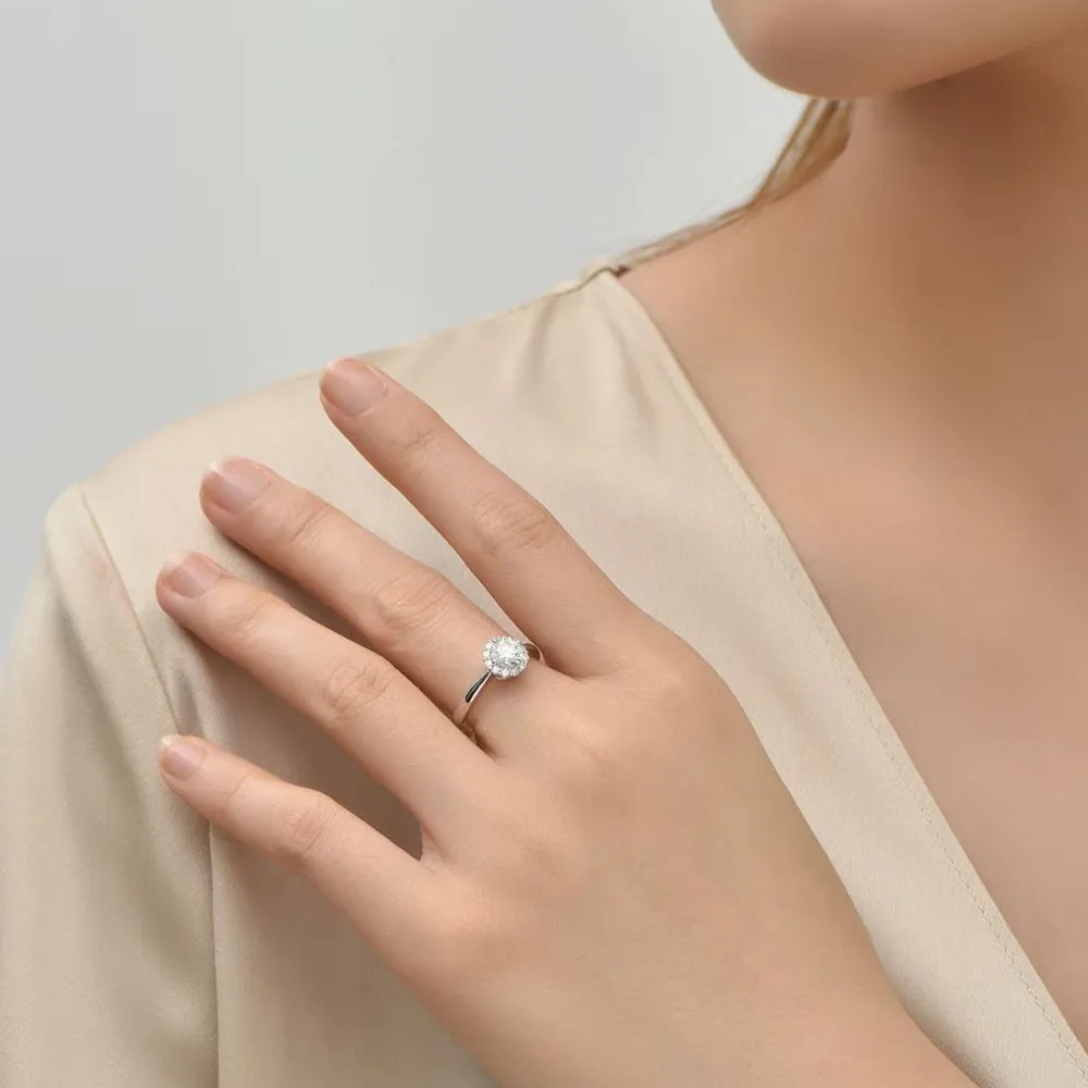 Aimgal brand luxury jewelry wholesale 18-karat gold Platinum D0.50ct d0.17ct diamond ring Custom wedding ring