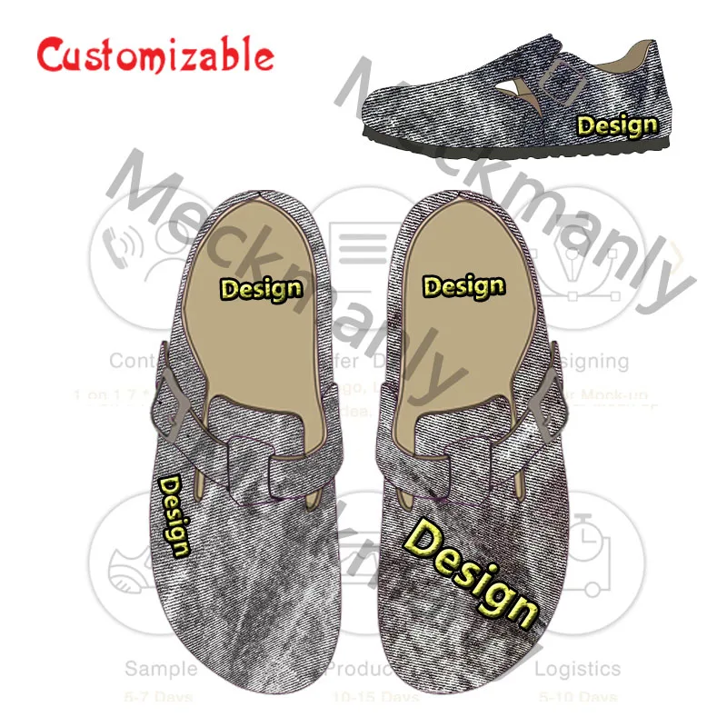 Clogs Mules Cow Suede Logo Custom Support New Women Casual Genuine Leather Mules Unisex Clogs Cork Slippers
