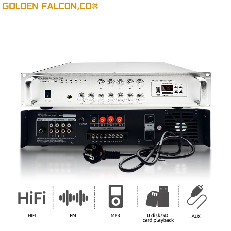 120W Professional Audio Sound Equipment full set public address system 100-220V pa amplifier system for church public address