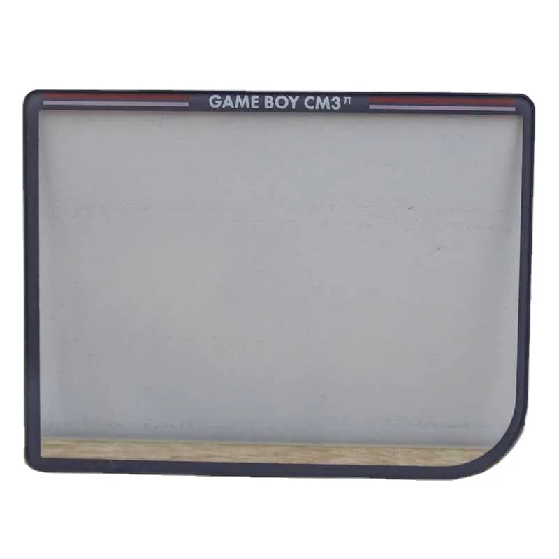 
Customized ultra clear Oval edge silk screen printing tempered glass panel display screen with 3M back adhesive tape 