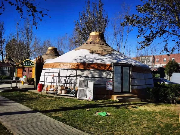 Beautiful luxury Tent Steel Wood Decorative Mongolian Yurt With Good Price