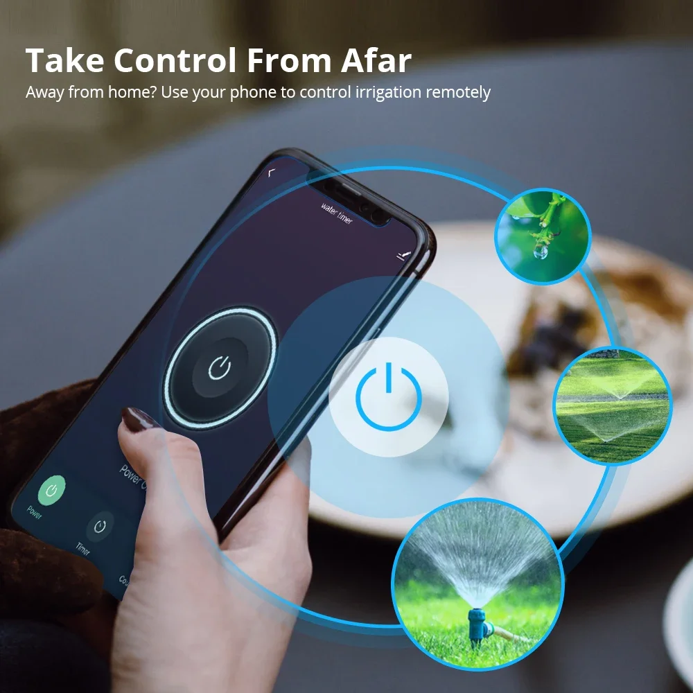 Zemismart Tuya WiFi Smart Irrigation Electrical Watering Automatic Sprinkler Remote Garden System Timer Alexa Echo Google Home