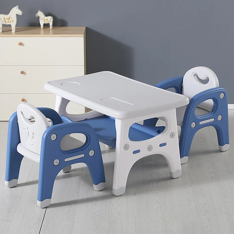 
Hot sale children furniture kids plastic table and chair set study desk homework table learning furniture 