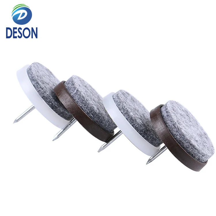 Deson Prevent Scratches Chair Leg caps Furniture Protection Cover Felt Furniture Pads With Nail for Wood Floor Protection