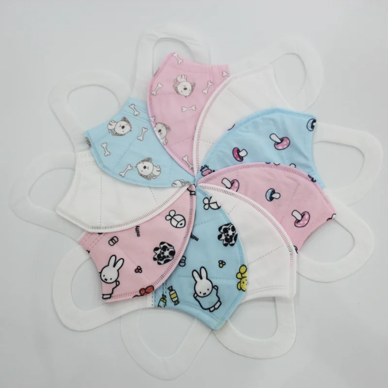 Factory in stock 3ply earloop high quality 3D disposable kids face mask