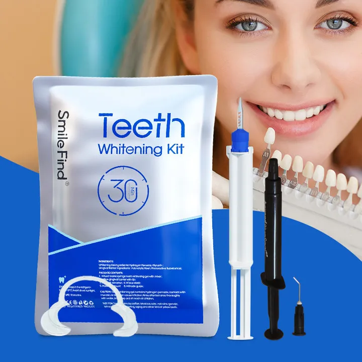 Custom Professional Kits Bleaching Oem Carbamide Peroxide Gels Teeth Whitening Gel 44% Office Dental Teeth Whitening Kit