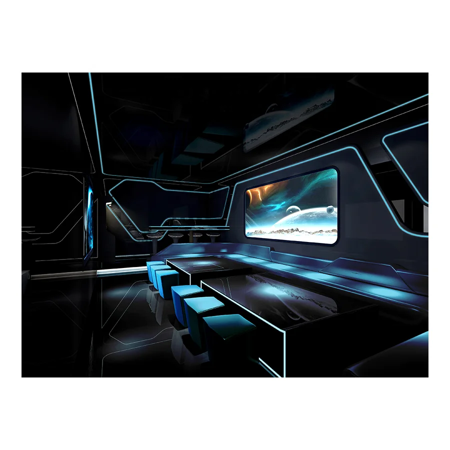 Furniture And Night Club Decoration Aluminum IndoorScience Fiction Wind Bar Furniture Set